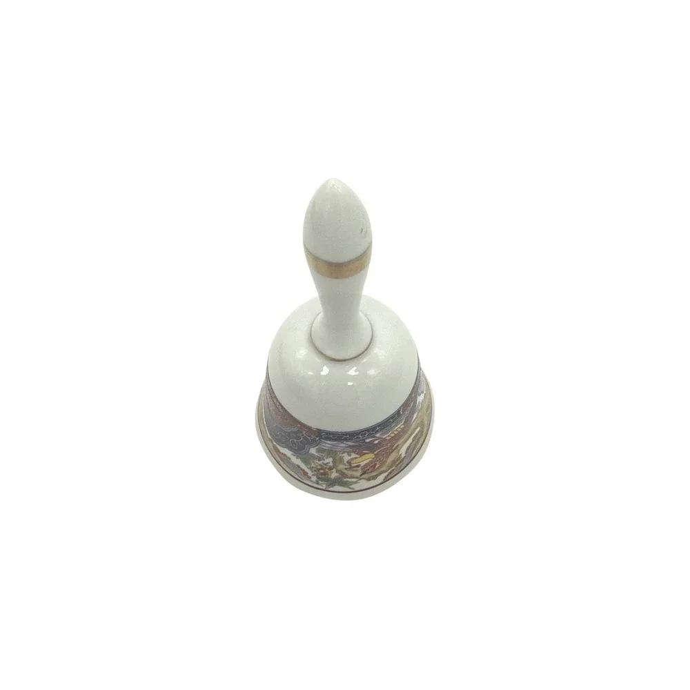Heritage Mint Vintage Imari Porcelain Dinner Bell Gold Trim Hand Painted